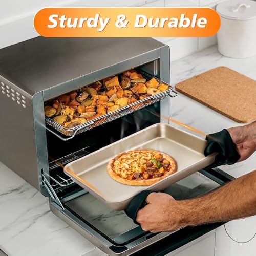 Air Fryer Basket for Ninja Air Fryer Oven, Replacement Air Fryer Tray Air Fryer Pans Air Fryer Accessories for Ninja DT201 Foodi 10-in-1 Smart XL Air Fry Oven Ninja Foodi Accessories