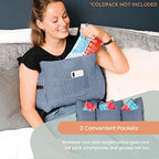 MOYOAMA Post Mastectomy Pillow - Recovery After Breast Cancer Surgery, Breast Augmentation - Lightweight Post Surgery Pillow with 4 Built-in Pockets to Support Healing - Breast Cancer Gifts for Women