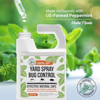 Mighty Mint 32oz Peppermint Bug Control Natural Lawn Yard Spray for Fleas, Ticks, Mosquitos, Ants, and Other Insects