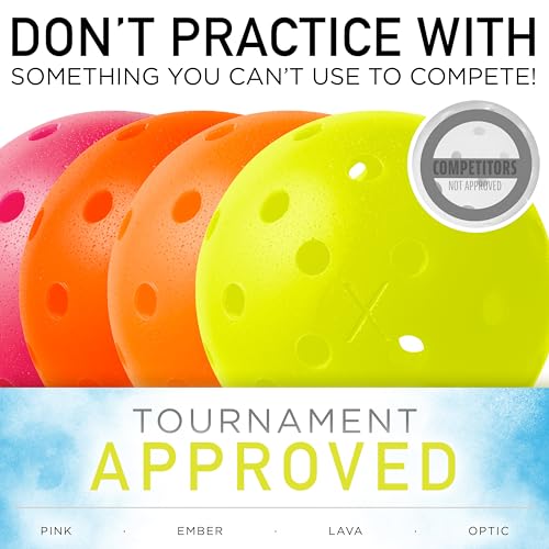 Franklin Sports Outdoor Pickleballs - X-40 Pickleball Balls USA (USAPA) Approved 12 Pack Outside Pink US Open Ball