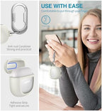 SURITCH Protective Case for Bose QuietComfort Earbuds II 2022 / QuietComfort Ultra 2023, Shockproof Case Cover for Bose QC ii 2 Charging Case Accessories with Carabiner, White