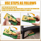 Qualirey 24 Pcs Mouse Traps Green Plastic Mice Trap Rat Traps House with Yellow Cheese Color Board Quick Sensitive Effective Mouse Trap Safe Reusable Sanitary Mice Traps for House, Garage, Outside