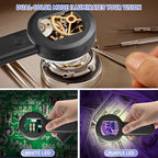 Digital Magnifier 100X Handheld Magnifying Glass with 2inch IPS Screen, White &Purple Light and Camera Function for Insects Stamps Coins Jewelry-(32GB TF Card Included, Mac/Windows Compatible)