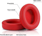 Replacement Ear Pads Cushions, Earpads Cover Compatible with Beats Studio 2 and Studio 3 Over Ear Headphones 1 Pair (Red)