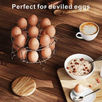 GSlife Egg Steamer Rack - Stainless Steel Trivet for 6, 8 Quart Pressure Cooker, Cooks 18 Eggs, Stackable Steaming Holders for Instant Pot Accessories, 2 Packs