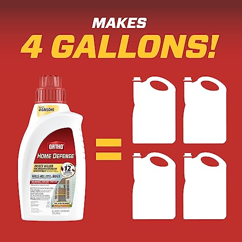 Ortho Home Defense Insect Killer for Indoor & Perimeter Concentrate: Makes 4 Gallons, Odor Free, Dries Fast, 32 fl. oz.