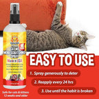 Bodhi Dog No More Scratching! Cat Deterrent Spray - Indoor & Outdoor Repellent with Essential Oils - Prevent Scratch for Furniture - Made in USA (8 oz)