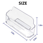8 Pack Plastic Business Card Holder - Clear Business Card Case for Desk - Office Acrylic Business Card Stand Display