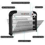 Indoor Electric Bug Zapper, 2800V Powerful Flying Insect Mosquito Killer w/ 20W Blue Light Attract, Plug-in Pest Control Machine for Moth, Fruit Fly, Fungus Gnat, Garage Bug Catcher/Eliminator/Trap