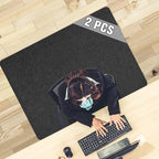 2 Pack Desk Chair Mat for Hardwood Floor & Tile 55"x35" Office Chair Mat for Rolling Chairs Large Anti-Slip-Recyclable Material Computer Chair Rug for Office/Home
