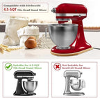 KAWENDE Mixer Slider Mat for Kitchenaid Stand Mixer, Bamboo Sliding Board for KitchenAid 4.5-5 Qt Tilt-Head Stand Mixer, Mixer Slider for Counter Sliding Tray for KitchenAid Mixer Mixers Accessories