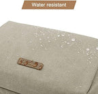 BAGSMART Toiletry Bag for Men, Canvas Travel Toiletry Organizer Dopp Kit Water-resistant Shaving Bag for Toiletries Accessories,Beige-Medium