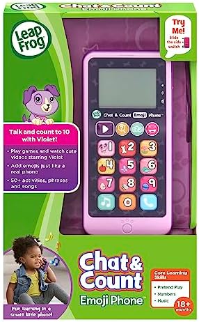 LeapFrog Chat and Count Emoji Phone, Purple