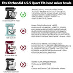 Flex Edge Beater for KitchenAid 4.5/5 QT Tilt Head Stand Mixer Kitchen Aid Mixer Accessory,With Silicone Edges For Kitchen Aid Accessories and Attachments