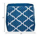 HealthSmart Wedge Pillow Cover for Bed Wedges, Wedge Pillow Case, with Rip & Spill Protection, Fits 24 x 24 x 12 Inch Wedges, Blue Moroccan