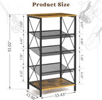 Guitar Pedal Organizer, 5 Tier Tuner Pedal Storage Shelf, Vintage Pedal Board Holder Stand, Freestanding Wooden Music Tuning Accessories Organization for Bass Guitar Ukulele Violin