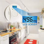 Carbon Monoxide Detector, Plug in Wall with 9-Volt Battery Backup, Digital LED Display (1 Pack)