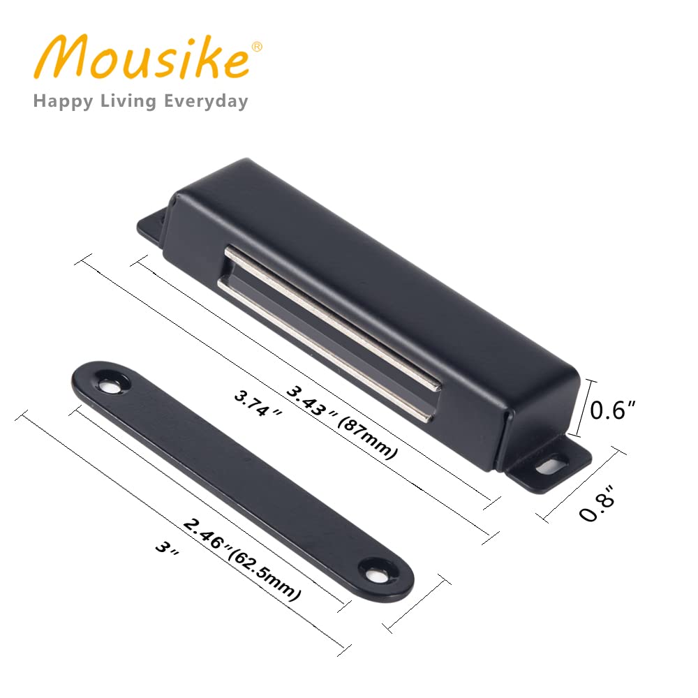 Mousike Magnetic Door Catch Heavy Duty 90lb Door Magnets with Strong Magnetic for Kitchen Cupboard Wardrobe Closet Cabinet Door Drawer Latch
