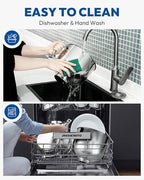 5 Quart Mixing Bowl with Handle,Mixer bowl Fit for KitchenAid Artisan&Classic Series 4.5-5 QT Food Grade Tilt-Head Mixer, Stainless Steel Polished Mixer Accessories for Baking & Cooking