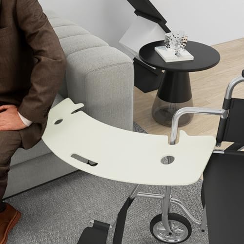 Curved Transfer Board Wheelchair Accessories for Transferring to Wheelchair ，Chair, Bed, Toilet, Car for Patient, Elderly, Disabled, 31.1 * 9.84 * 0.46" 3.64 lbs ABS Transfer Devices (White)
