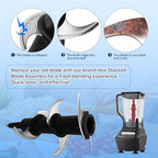 Blender Blade Replacement for Ninja 72 oz Pitcher, Replacement Parts for Nutri Ninja 1100W 1200W 1500W BL610 CT610 BL640 BL642 BL680 BL770 BL910 BN701 BN751 BN801
