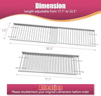 Universal Grill Warming Rack 19.7''- 32.3'', Adjustable Warming Rack for Nexgrill, Dynaglo, Cuisinart, Monument 4/5 Burner Grills, Stainless Steel Warming Rack Replacement for Nexgrill