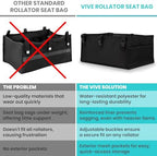 Vive Rollator Accessories Bag - Under Seat Rollator Walker Basket for Seniors - Extra Large - Underseat Pouch Tote for Rolling Walkers - with Reinforced Liner to Prevent Sagging