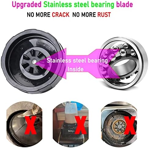 [Upgrade ] Replacement 7-Fins Male Blender Blade Parts Compatible with Ninja Auto iQ Blender [4 Inch Male 7 Fins ONLY]