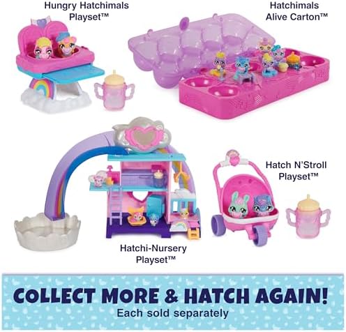 Hatchimals Alive, Egg Carton Toy with 5 Mini Figures in Self-Hatching Eggs, 11 Accessories, Kids Toys for Girls and Boys Ages 3 and up
