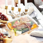 50 Pack 7x5 Charcuterie Boxes with Clear Lids - To Go Paper Charcuterie Board with Lid, Disposable Food Containers for Desserts, Cookie, Food, Chocolate Strawberry, Charcuterie Accessories