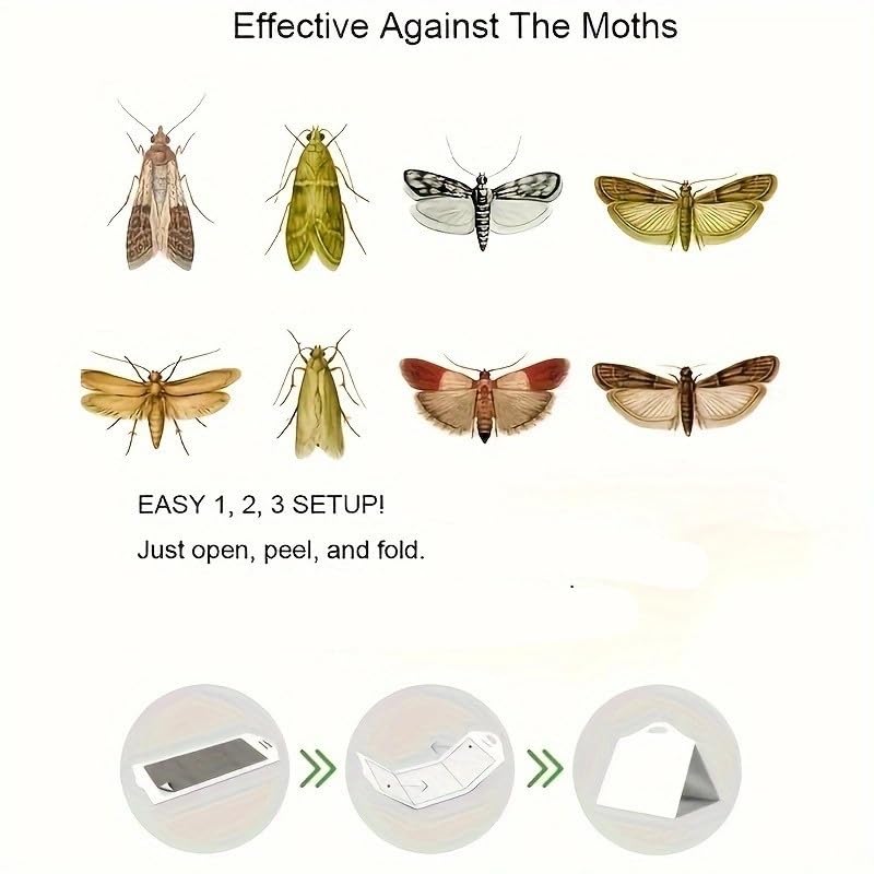 18 Packs Pantry Moth Traps Glue Traps, Pantry Moth Killer for House Pantry | Non-Toxic and Odorless | Super Strong Glue for Moth Catcher