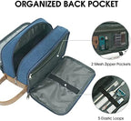 WANDF Travel Toiletry Bag for Men Large Toiletries Shaving Bag Water Resistant Hanging Dopp Kit Travel Accessories Bag for Women Men (Blue)