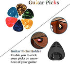 Guitar Tuner, Guitar Accessories with Guitar Picks, Guitar Capo, Capo for Acoustic Guitar, Bass, Buzzing-Free, Quick Release, Guitar Tuner Clip on for Guitar, Violin, Bass, Ukulele Chromatic