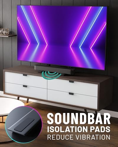 ECHOGEAR Universal Large TV Stand - Height Adjustable Base for TVs up to 77" - Wobble-Free Replacement Stand Works w/Any TV Including Vizio, TCL, Samsung & More - Flat Design Compatible w/Soundbars