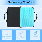 Wllead Gel Portable Seat Cushion (14.5" x 10.6") Foldable Travel Cushion, for Airplane Seats, Camping, Stadium, Cinema, Garden Benches Seat Cushion, Relieve Sedentary Pain