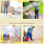 Commercial Mop Industrial Cotton Mop with Extra Replacement Mop Head,Looped-End Heavy Duty String Wet Mops with Long Handle for Home,Garage,Office, Workshop, Warehouse Floor Cleaning