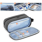 Trunab Stethoscope Carrying Case Hold 2 Stethoscopes or BP Cuffs, Compatible with 3M Littmann/MDF/ADC, Medical Case with Extra Pocket for Nurse Accessories, Essentials for Nurses, Doctors, Grey