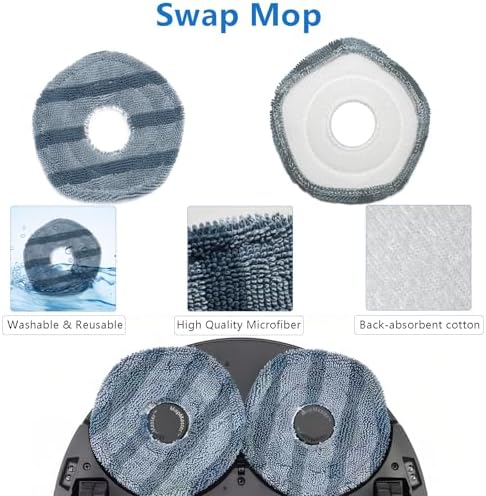 21Pcs X10 Pro Omni Replacement Parts Kit for Eufy X10 Pro Omni Robot Vacuum Accessories, 1 Main Roller Brush, 6 Dust Bags 4 Side Brushes 4 Hepa Filters 4 Mop Pads 1 Screwdriver 1 Clean tool