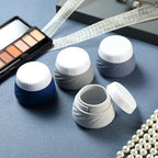 Gemice Travel Containers for Toiletries, Silicone Cream Jars TSA Approved Travel Size Containers with Clear Bag, Leak-proof Travel Accessories with Lid for Cosmetic Face Body Hand Cream (4 Pack)