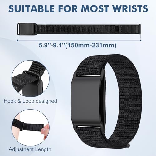 Nylon Sport Loop Wristband Compatible with Whoop 4.0 for Women Men, Soft Adjustable Breathable Replacement Bands for Whoop 3.0/4.0 Durable Sleep, Wearable Health, Fitness & Activity Tracker