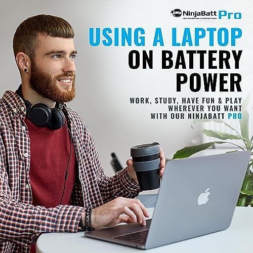 NinjaBatt A1713 A1708 Replacement Battery for MacBook Pro 13-inch – A1708 (Late 2016, Mid 2017 Years) A2159 (2019) A2289 (Mid 2020) A2338 (M1 Late 2020) – Long Lasting Performance [4781mAh/54Wh/11.4V]