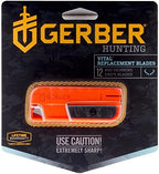 Gerber Gear Vital Pocket Folding Hunting Knife 2.8" Replacement Blades with Disposal Container, Sharp Blades for Field-Dressing and Skinning, 12-Pack