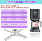 Replacement Paddle Blade Compatible with Ninja Creami NC300 NC299AMZ NC301 CN305A CN301COSeries Ice Cream Makers Replacement Parts for Ninja Ice Creami Accessories Blade Paddle Replacement