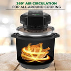 Sousvide Art 7-in-1 Instant Pot Air Fryer Lid 8 qt, Instant Pot Pressure Cooker Attachment - Fryer Lid - Instapot Accessory - Air Fryer Accessories Combo with Basket, Rack, Mat, Tongs, Cookbook