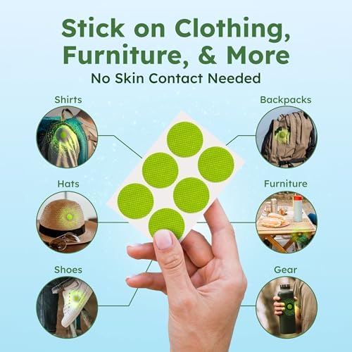 BugMD Mosquito Repellent Bundle: 78 Safe & Effective Squito Stickers and 10 DEET-Free Citronella Bracelets for Kids & Adults - Perfect for Camping, Beach, Hiking & Outdoor Adventures