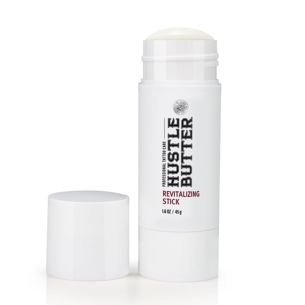 Hustle Butter Tattoo Aftercare - Tattoo Balm Stick - On The Go Tattoo Aftercare - Naturally Derived Vegan Cruelty Free - Mess Free - 1.6 oz