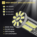 10 Pieces 194 LED Bulb Super Bright 6500K T10 168 2825 W5W 34-SMD 3014 Chipsets Replacement Bulbs for Car Trunk Interior Dome Map Door Dash Courtesy License Plate Lights - Xenon White