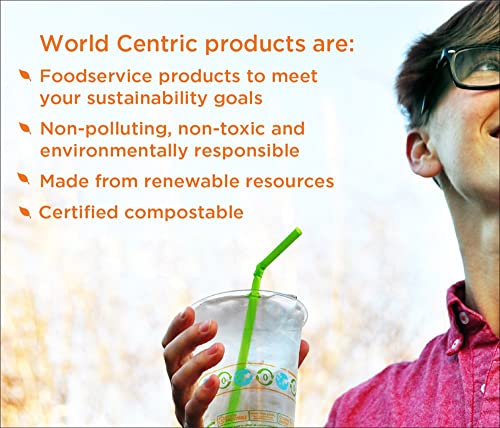World Centric - Compostable Plastic Cold Cups, 12 Ounce - 100 Count