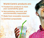 World Centric - Compostable Plastic Cold Cups, 12 Ounce - 100 Count
