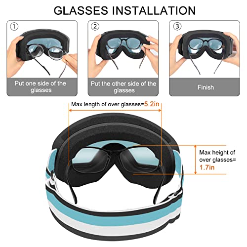 findway Kids Ski Goggles, Kids Snow Snowboard Goggles for Boys Girls Youth OTG